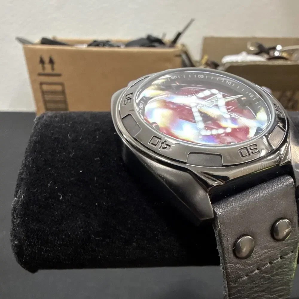 Fossil Men's Big Tic BG-2111 Color Change Red/Black New Batteries (E6)